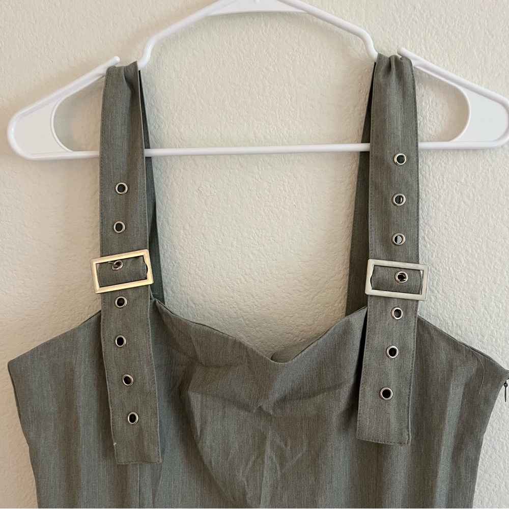 Urban Outfitters Daisy Street Buckle Strap Drop Waist Mini Dress - Picture 10 of 11
